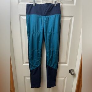 MEC Pace Hybrid Softshell Pants - Women's Teal and Navy Athletic Pants